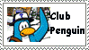 A small stamp with a club penguin guide and text reading "Club Penguin"